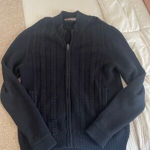 Ben Sherman Black Zip Up Sweater 100% cotton men’s large